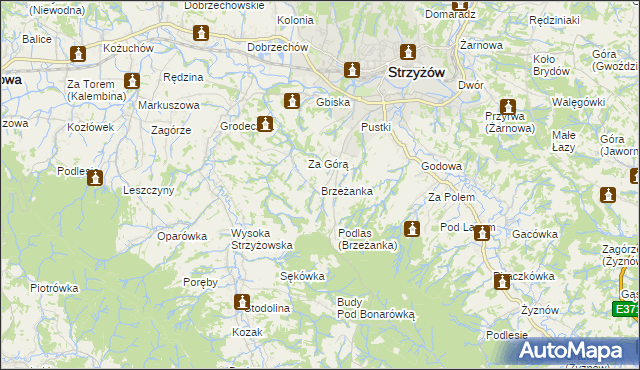 mapa Brzeżanka, Brzeżanka na mapie Targeo