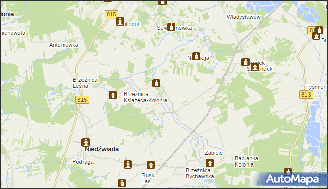 mapa Brzeźnica Książęca, Brzeźnica Książęca na mapie Targeo