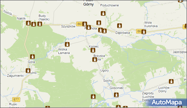 mapa Brzyska Wola, Brzyska Wola na mapie Targeo