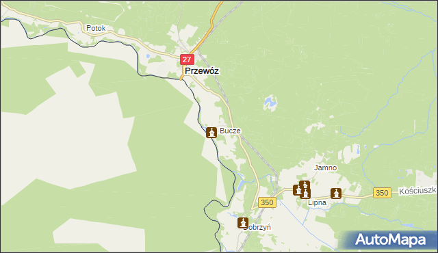 mapa Bucze gmina Przewóz, Bucze gmina Przewóz na mapie Targeo