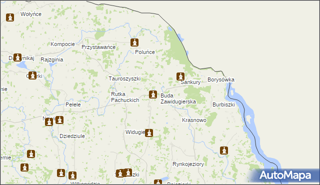 mapa Buda Zawidugierska, Buda Zawidugierska na mapie Targeo