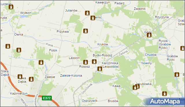 mapa Budki-Rososz, Budki-Rososz na mapie Targeo