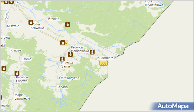 mapa Budomierz, Budomierz na mapie Targeo