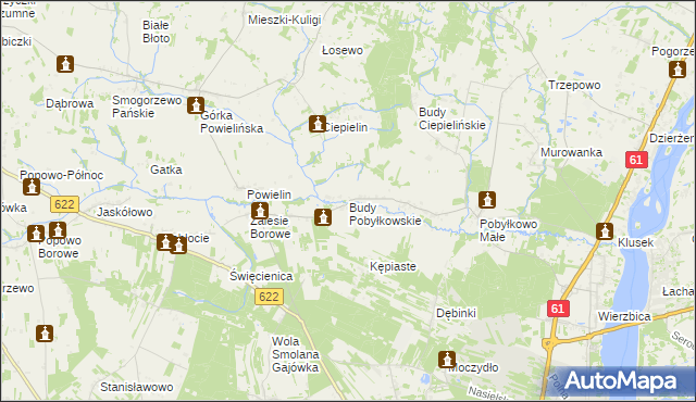 mapa Budy Pobyłkowskie, Budy Pobyłkowskie na mapie Targeo