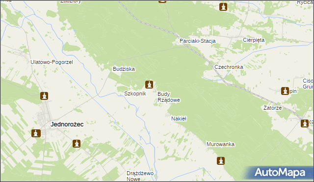 mapa Budy Rządowe, Budy Rządowe na mapie Targeo