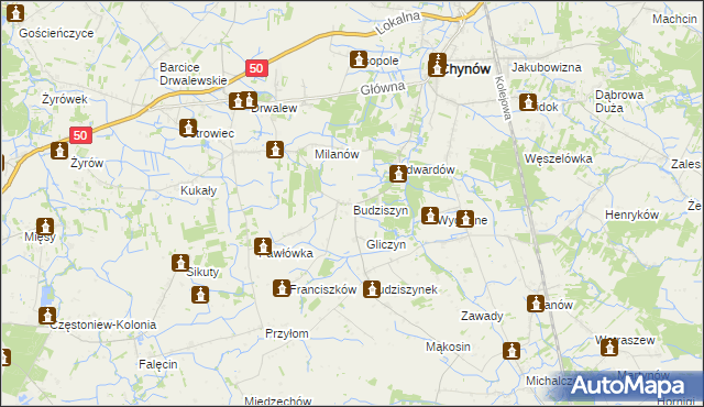 mapa Budziszyn, Budziszyn na mapie Targeo