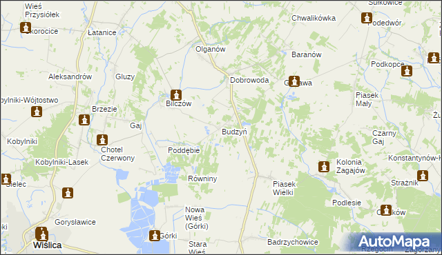 mapa Budzyń gmina Busko-Zdrój, Budzyń gmina Busko-Zdrój na mapie Targeo