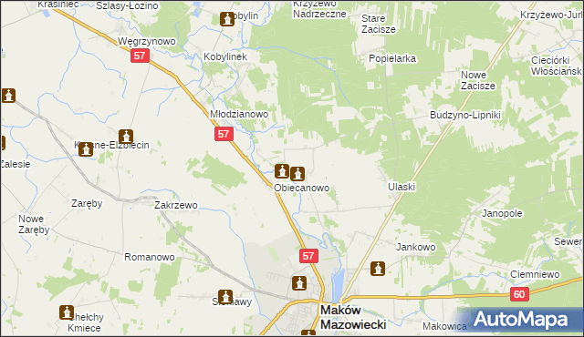 mapa Budzyno, Budzyno na mapie Targeo