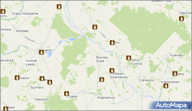 mapa Bukowo Duże, Bukowo Duże na mapie Targeo