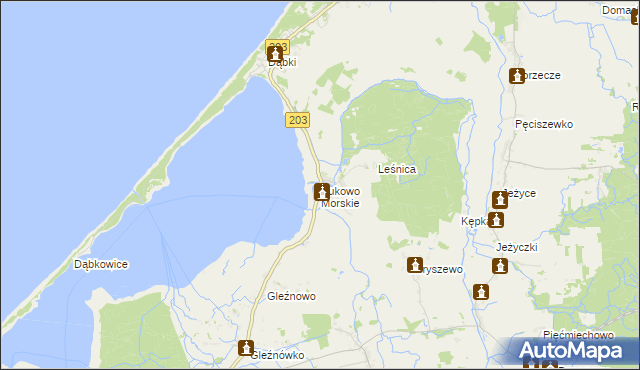 mapa Bukowo Morskie, Bukowo Morskie na mapie Targeo