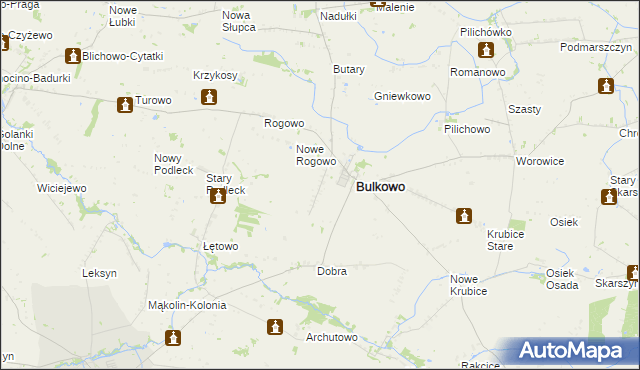 mapa Bulkowo-Kolonia, Bulkowo-Kolonia na mapie Targeo