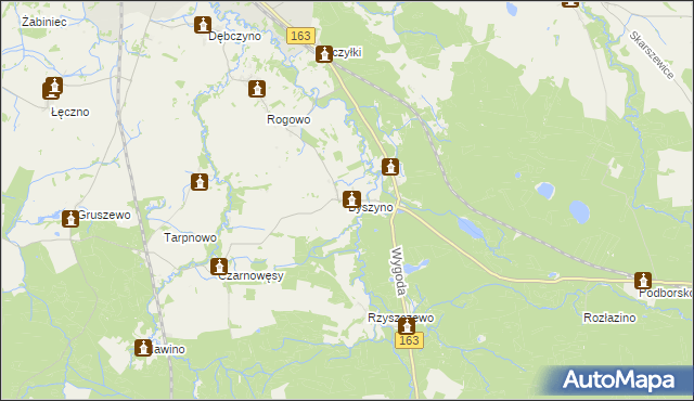 mapa Byszyno, Byszyno na mapie Targeo