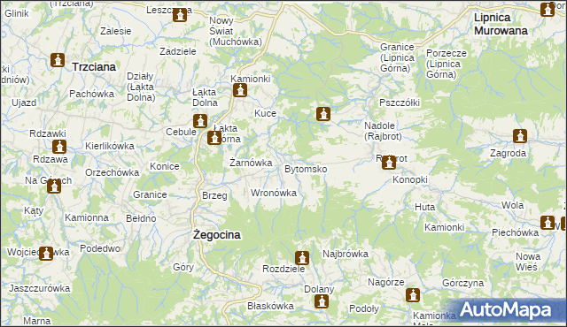 mapa Bytomsko, Bytomsko na mapie Targeo