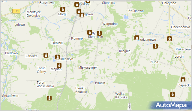 mapa Cegielnia Psucka, Cegielnia Psucka na mapie Targeo