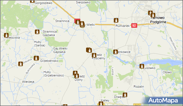 mapa Ceradz Kościelny, Ceradz Kościelny na mapie Targeo