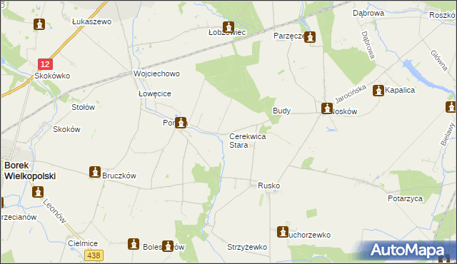 mapa Cerekwica Stara, Cerekwica Stara na mapie Targeo