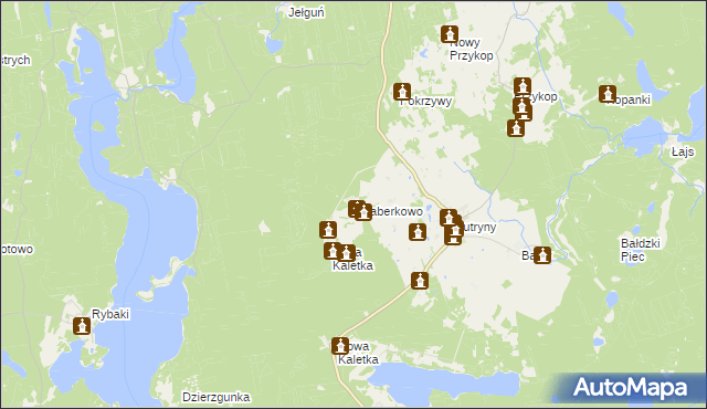 mapa Chaberkowo, Chaberkowo na mapie Targeo