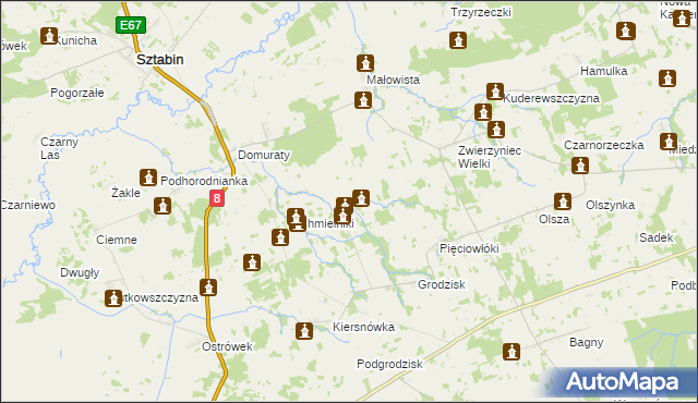 mapa Chmielówka gmina Suchowola, Chmielówka gmina Suchowola na mapie Targeo