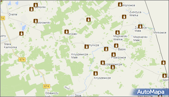 mapa Chmielowszczyzna, Chmielowszczyzna na mapie Targeo