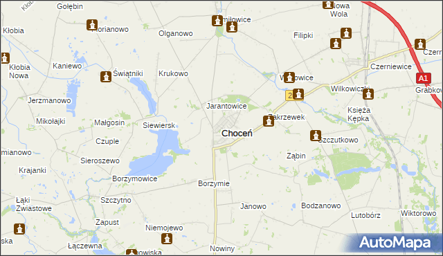 mapa Choceń, Choceń na mapie Targeo