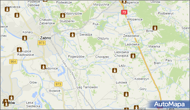 mapa Chorążec, Chorążec na mapie Targeo