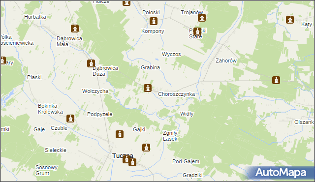 mapa Choroszczynka, Choroszczynka na mapie Targeo