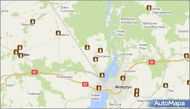 mapa Chorzemin, Chorzemin na mapie Targeo