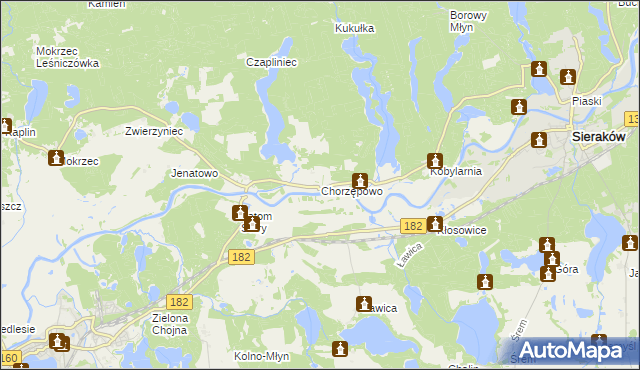 mapa Chorzępowo, Chorzępowo na mapie Targeo