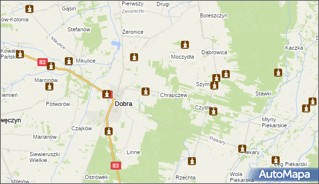 mapa Chrapczew, Chrapczew na mapie Targeo