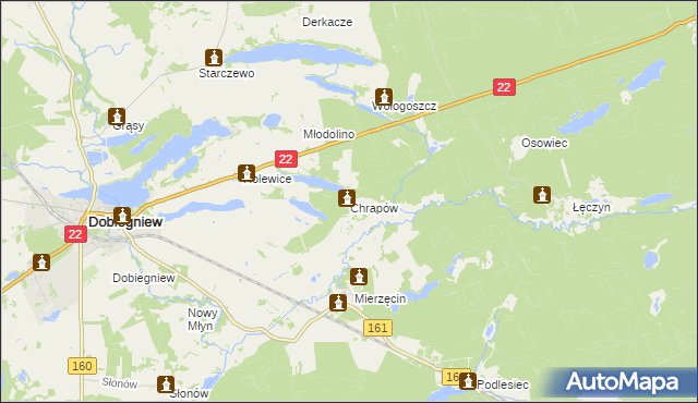 mapa Chrapów, Chrapów na mapie Targeo