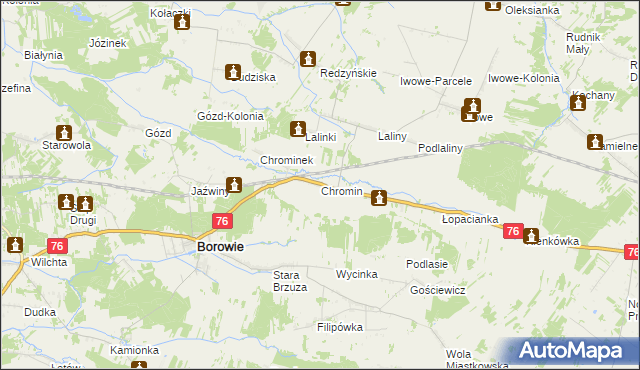 mapa Chromin, Chromin na mapie Targeo