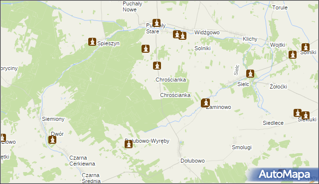 mapa Chrościanka, Chrościanka na mapie Targeo