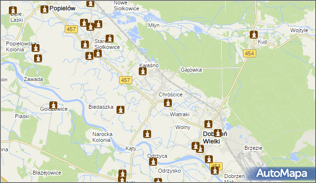 mapa Chróścice, Chróścice na mapie Targeo