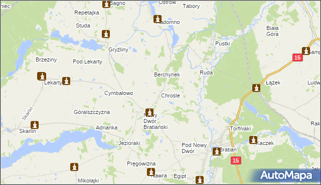 mapa Chrośle, Chrośle na mapie Targeo