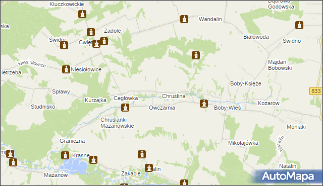 mapa Chruślina, Chruślina na mapie Targeo