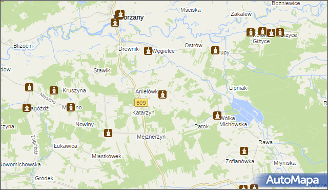 mapa Chudowola gmina Michów, Chudowola gmina Michów na mapie Targeo