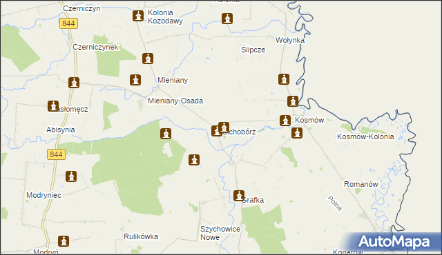 mapa Cichobórz, Cichobórz na mapie Targeo