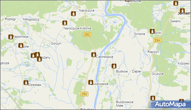 mapa Ciechłowice, Ciechłowice na mapie Targeo