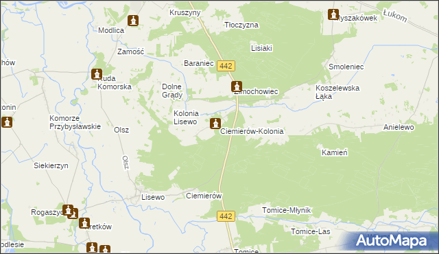 mapa Ciemierów-Kolonia, Ciemierów-Kolonia na mapie Targeo