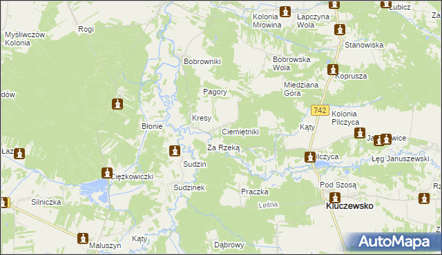 mapa Ciemiętniki, Ciemiętniki na mapie Targeo