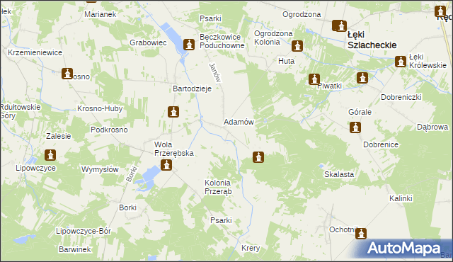 mapa Cieśle gmina Łęki Szlacheckie, Cieśle gmina Łęki Szlacheckie na mapie Targeo