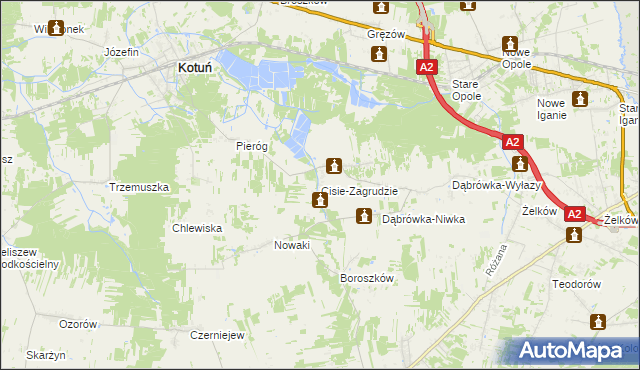 mapa Cisie-Zagrudzie, Cisie-Zagrudzie na mapie Targeo