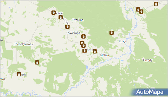 mapa Ciszewo, Ciszewo na mapie Targeo