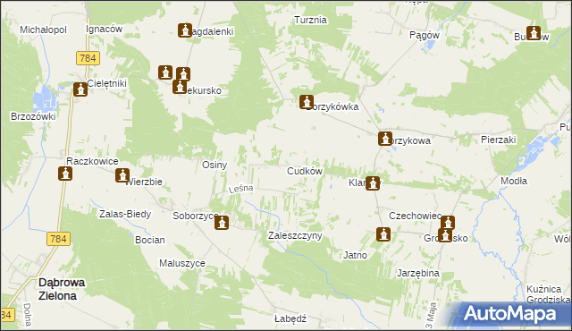 mapa Cudków, Cudków na mapie Targeo