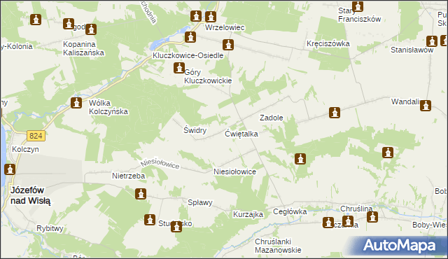 mapa Ćwiętalka, Ćwiętalka na mapie Targeo