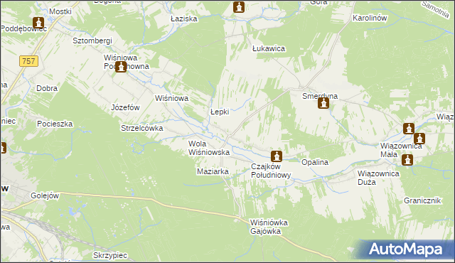 mapa Czajków Północny, Czajków Północny na mapie Targeo