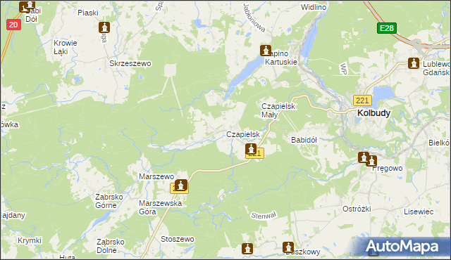 mapa Czapielsk, Czapielsk na mapie Targeo