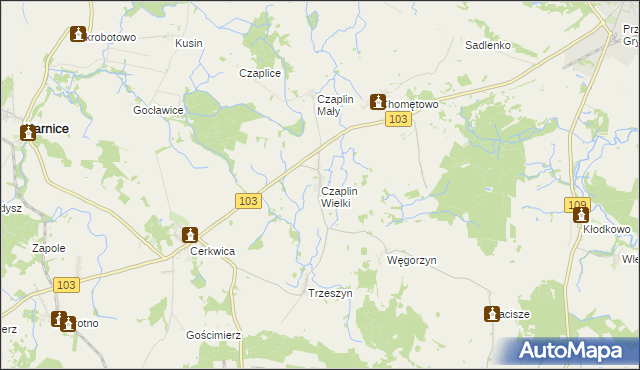 mapa Czaplin Wielki, Czaplin Wielki na mapie Targeo