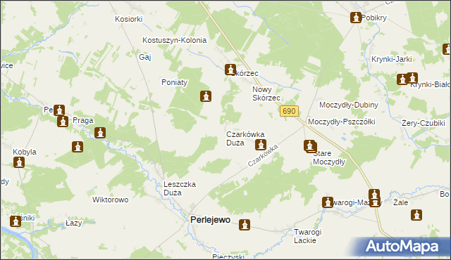 mapa Czarkówka Duża, Czarkówka Duża na mapie Targeo