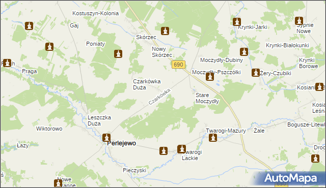 mapa Czarkówka Mała, Czarkówka Mała na mapie Targeo